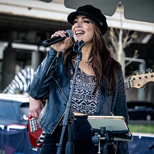 15k post race female band singer