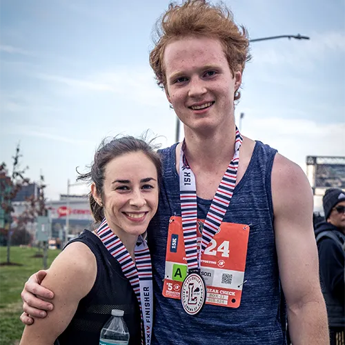 cute couple post race