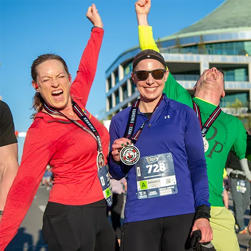 happy post race runners